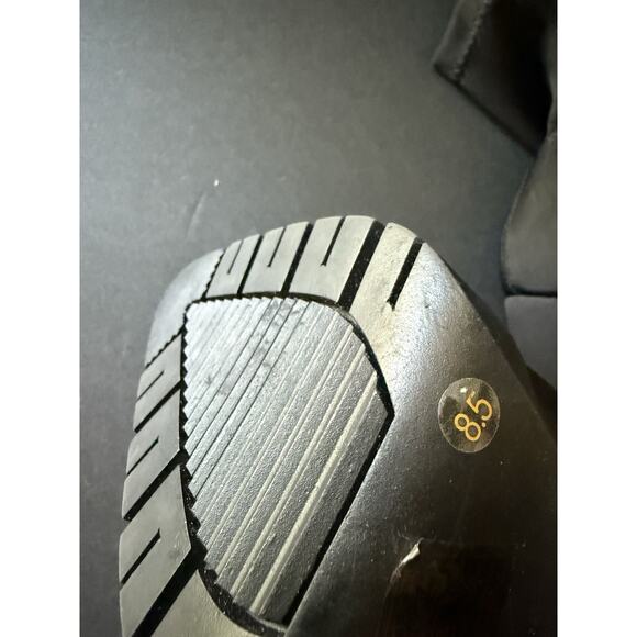 Azalea Wang Platform Womens Boot Black Size 8.5 Zip Almond Toe City Career Mod - Picture 7 of 7